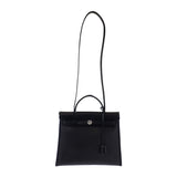 エルメス HERMES エールバッグジップPM 2WAYバッグ ハンドバッグ トワルアッシュベルリンヌ×ヴァッシュハンター ブラック シルバー金具 レディース【中古】【ABランク】