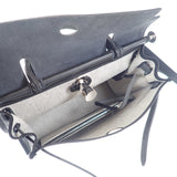 エルメス HERMES エールバッグジップPM 2WAYバッグ ハンドバッグ トワルアッシュベルリンヌ×ヴァッシュハンター ブラック シルバー金具 レディース【中古】【ABランク】