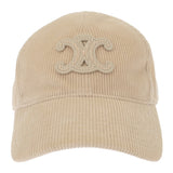 セリーヌ CELINE トリオンフベースボール M 2AUG4109V.12CR キャップ コットン カシミヤ ベージュ メンズ レディース【中古】【Aランク】