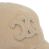 セリーヌ CELINE トリオンフベースボール M 2AUG4109V.12CR キャップ コットン カシミヤ ベージュ メンズ レディース【中古】【Aランク】