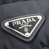 プラダ PRADA シェーカー ギャバジンxウール M UMD446_1WTO_F0002_S_202 ニットキャップ ウール ナイロン ブラック メンズ【中古】【ABランク】