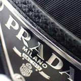 プラダ PRADA シェーカー ギャバジンxウール M UMD446_1WTO_F0002_S_202 ニットキャップ ウール ナイロン ブラック メンズ【中古】【ABランク】