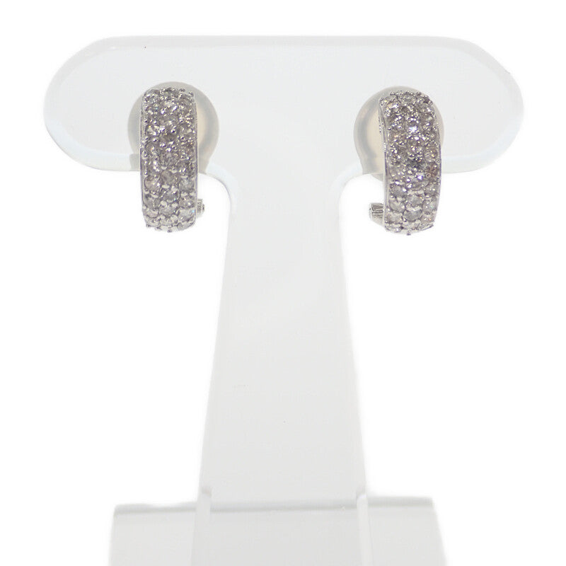 デザインジュエリー イヤリング 兼用 2way ピアス K18ホワイトゴールド ダイヤモンド レディース【中古】【Aランク】