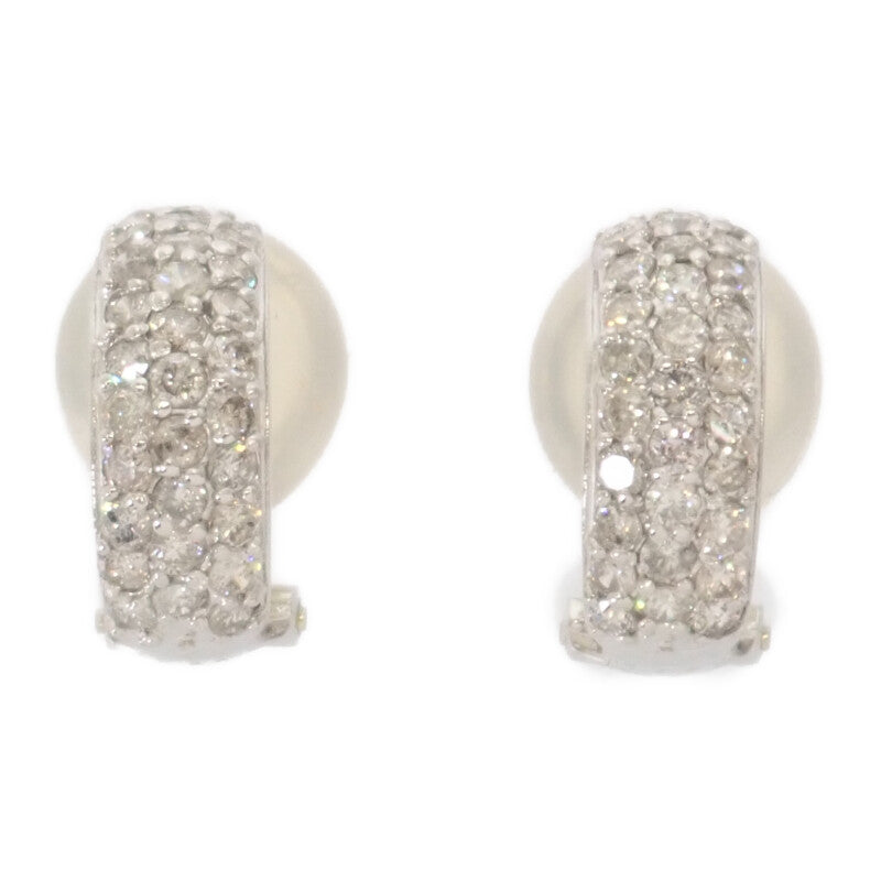 デザインジュエリー イヤリング 兼用 2way ピアス K18ホワイトゴールド ダイヤモンド レディース【中古】【Aランク】