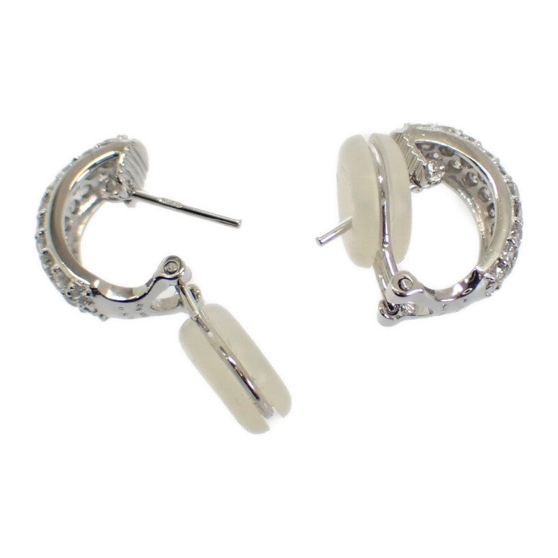 デザインジュエリー イヤリング 兼用 2way ピアス K18ホワイトゴールド ダイヤモンド レディース【中古】【Aランク】