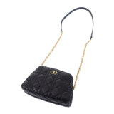【中古】クリスチャンディオール Christian Dior カロ Dコージー ミニバッグ S5163UWHC_M900 ショルダーバッグ 2WAYバッグ カーフ ブラック ゴールド金具 レディース【ABランク】