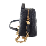 【中古】クリスチャンディオール Christian Dior カロ Dコージー ミニバッグ S5163UWHC_M900 ショルダーバッグ 2WAYバッグ カーフ ブラック ゴールド金具 レディース【ABランク】