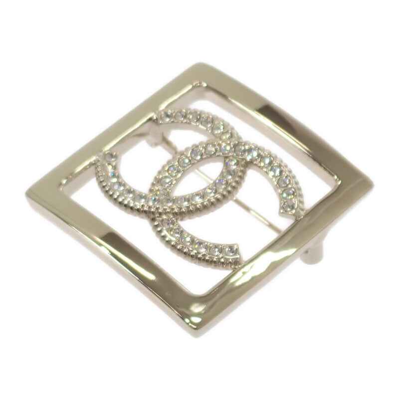シャネル CHANEL CCスクエア A23P刻印 ブローチ メタル クリスタル ゴールド レディース メンズ【中古】【Aランク】