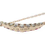 ポンテヴェキオ Ponte Vecchio ネックレス K18イエローゴールド ダイヤモンド ピンクサファイア レディース【中古】【Aランク】