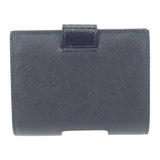【中古】プラダ PRADA トライアングルロゴ 1MV2042C7XF0002 二つ折り財布 サフィアーノ ブラック ゴールド金具 レディース【SAランク】