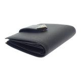 【中古】プラダ PRADA トライアングルロゴ 1MV2042C7XF0002 二つ折り財布 サフィアーノ ブラック ゴールド金具 レディース【SAランク】