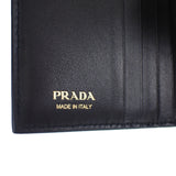 【中古】プラダ PRADA トライアングルロゴ 1MV2042C7XF0002 二つ折り財布 サフィアーノ ブラック ゴールド金具 レディース【SAランク】