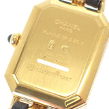 シャネル CHANEL プルミエール L H0001 腕時計 GP レザー クオーツ ブラック文字盤 レディース【中古】【Aランク】