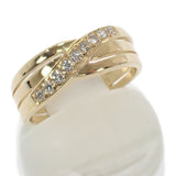 ミキモト MIKIMOTO 指輪 9号 リング K18イエローゴールド ダイヤモンド レディース【中古】【Aランク】