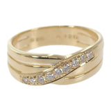 ミキモト MIKIMOTO 指輪 9号 リング K18イエローゴールド ダイヤモンド レディース【中古】【Aランク】