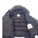モンクレール MONCLER Mayaf マヤ ファー付き ショートダウンジャケット 4 I20911A00198 5968E ダウンジャケット ナイロン ダウン ブラック メンズ【中古】【Aランク】