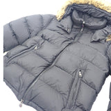 モンクレール MONCLER Mayaf マヤ ファー付き ショートダウンジャケット 4 I20911A00198 5968E ダウンジャケット ナイロン ダウン ブラック メンズ【中古】【Aランク】