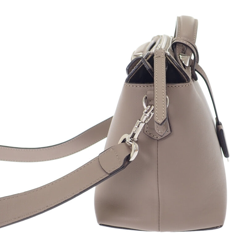 フェンディ FENDI バイザウェイミディアム 8BL1461D5F0NJ3 2WAYバッグ ショルダーバッグ カーフスキン グレー シルバー金具 レディース【中古】【ABランク】