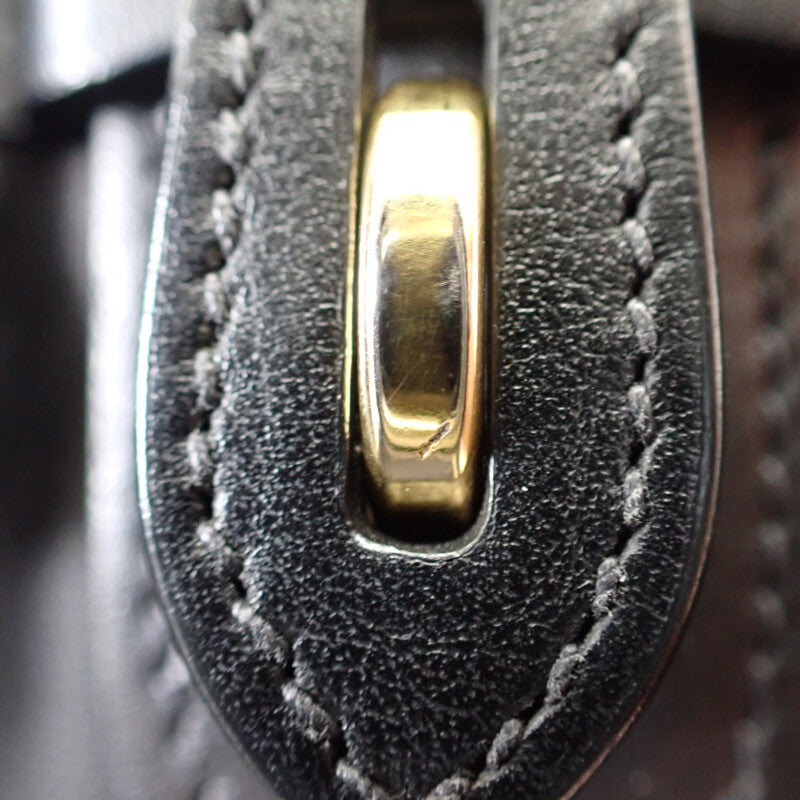 プラダ PRADA エスプラナードバッグ 1BH043 ショルダーバッグ サフィアーノ グレー ブラック ゴールド金具 レディース【中古】【ABランク】