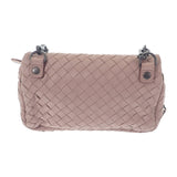 【中古】ボッテガヴェネタ BOTTEGA VENETA イントレチャート チェーンショルダー 310774 ショルダーバッグ ラムスキン ピンク レディース【Aランク】