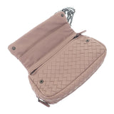 【中古】ボッテガヴェネタ BOTTEGA VENETA イントレチャート チェーンショルダー 310774 ショルダーバッグ ラムスキン ピンク レディース【Aランク】