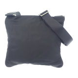 プラダ PRADA トライアングルロゴ VA0053 ショルダーバッグ ナイロン ブラック シルバー金具 メンズ レディース【中古】【Aランク】