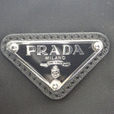 プラダ PRADA トライアングルロゴ VA0053 ショルダーバッグ ナイロン ブラック シルバー金具 メンズ レディース【中古】【Aランク】