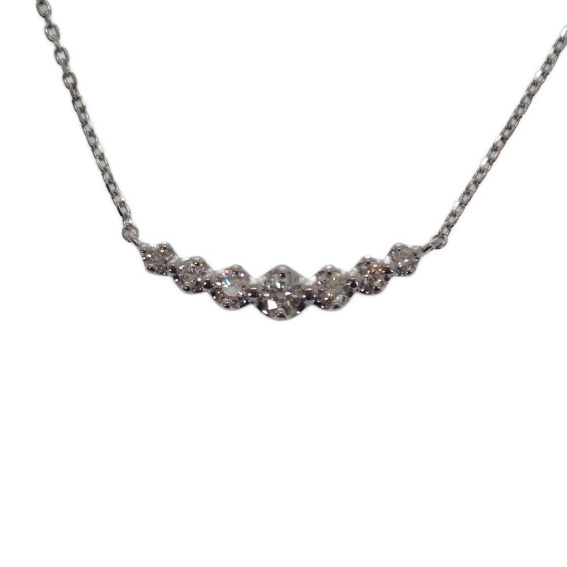 4℃ Diamond Necklace K18 White Gold Diamond Ladies