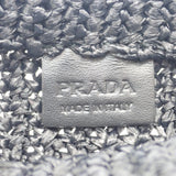 【中古】プラダ PRADA スモール クロシェ ラフィア風 1BG422 トートバッグ ブラック レディース【Aランク】