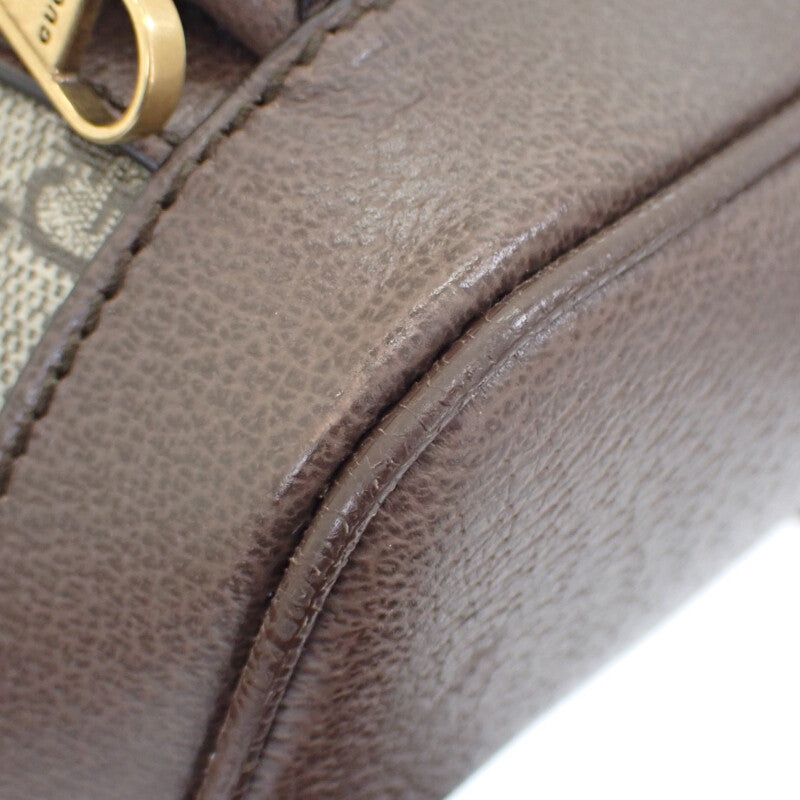 グッチ GUCCI GGスモールバックパック 547965_9U8BT_8994 リュック・デイパック GGスプリームキャンバス レザー ベージュ ゴールド金具 レディース【中古】【ABランク】