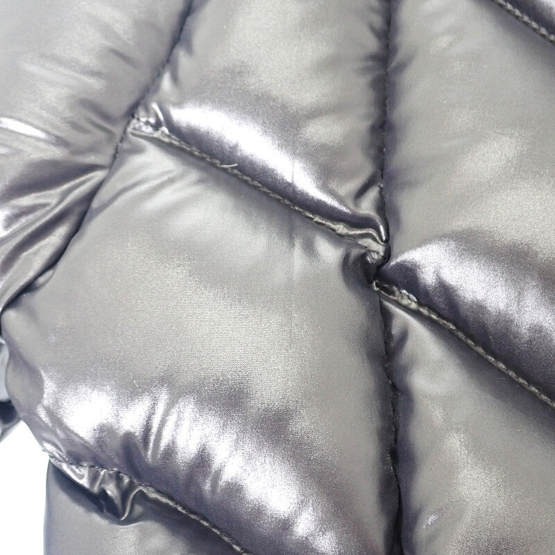 MONCLER 蒙口 附毛領長款羽絨外套 H20931C00069_C0065 尼龍 黑色 女款【中古】【AB級】