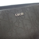【中古】クリスチャンディオール Christian Dior オブリークギャラクシー 総柄 2ESCA251VPD-H03E クラッチバッグ レザー ブラック シルバー金具 メンズ【Aランク】