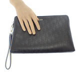 【中古】クリスチャンディオール Christian Dior オブリークギャラクシー 総柄 2ESCA251VPD-H03E クラッチバッグ レザー ブラック シルバー金具 メンズ【Aランク】