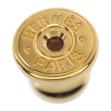 【中古】エルメス HERMES ポップ アッシュ H ピアス メタル ホワイト ゴールド金具 レディース【ABランク】