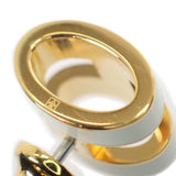 【中古】エルメス HERMES ポップ アッシュ H ピアス メタル ホワイト ゴールド金具 レディース【ABランク】