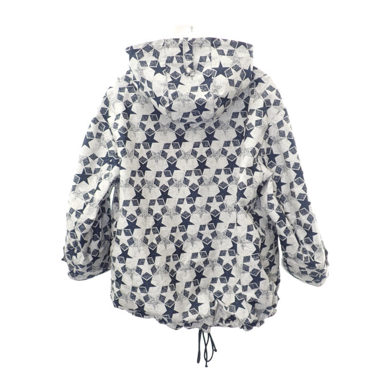 ディオール Dior スター アノラック XS 217C10A2977 パーカー ポリエステル ネイビー ホワイト レディース【中古】【Aランク】