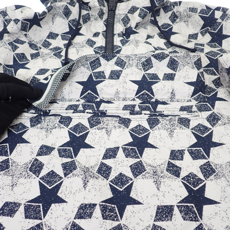 ディオール Dior スター アノラック XS 217C10A2977 パーカー ポリエステル ネイビー ホワイト レディース【中古】【Aランク】