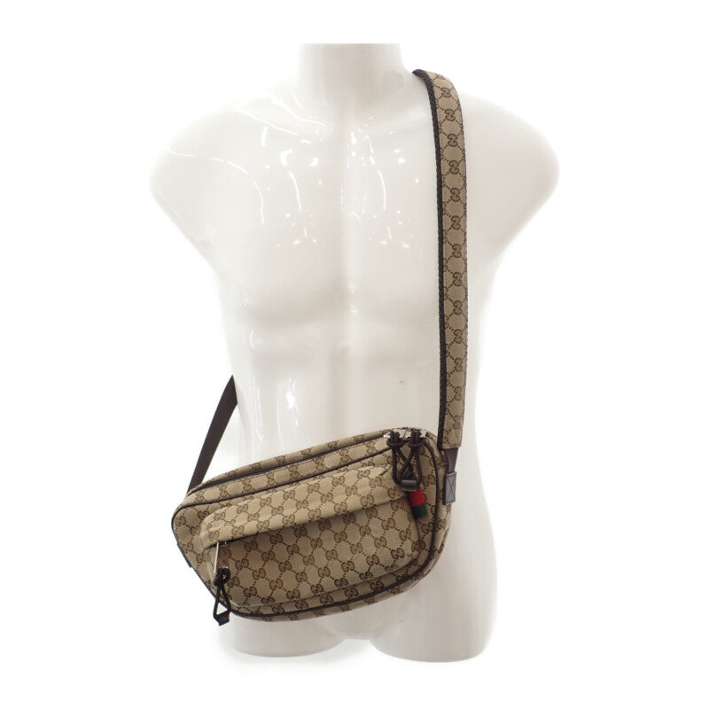グッチ GUCCI GGスモール クロスボディバッグ 802096_FADUK_9853 ボディバッグ GGキャンバス ベージュ レディース メンズ【中古】【Aランク】