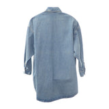 プラダ PRADA オーバーサイズ オーガニック デニム 38 GFC036_13Z6_F0BAN_S_OOO 長袖シャツ コットン ブルー メンズ レディース【中古】【ABランク】