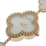 ヴァンクリーフ&アーペル Van Cleef & Arpels アルハンブラ ウォッチ スモール VCARO40T00 腕時計 K18イエローゴールド クオーツ ホワイトシェル文字盤 レディース【中古】【ABランク】