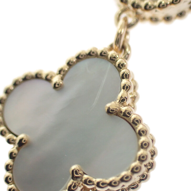 Van Cleef & Arpels 梵克雅寶 Alhambra 阿爾罕布拉 小型腕錶 VCARO40T00 K18黃金 石英 白色貝殼面盤 女錶 【中古】【AB級】