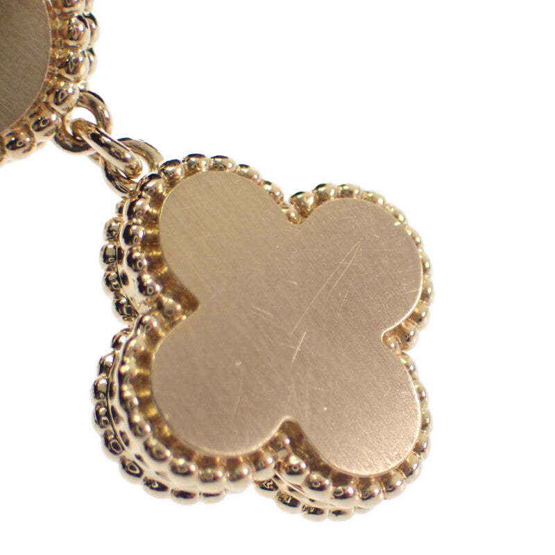 Van Cleef & Arpels 梵克雅寶 Alhambra 阿爾罕布拉 小型腕錶 VCARO40T00 K18黃金 石英 白色貝殼面盤 女錶 【中古】【AB級】