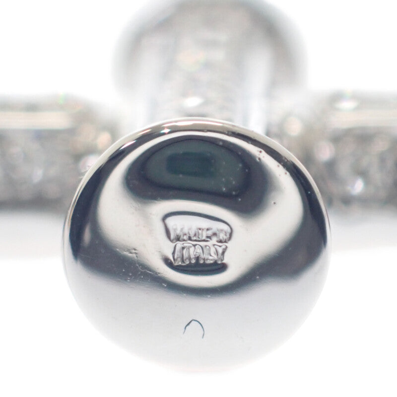 BVLGARI 寶格麗 拉丁十字架 328947 項鍊 K18白金 鑽石 男女皆可【中古】【A級品】