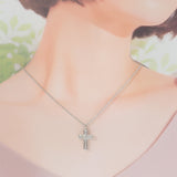 ブルガリ BVLGARI ラテンクロス 328947 ネックレス K18ホワイトゴールド ダイヤモンド メンズ レディース【中古】【Aランク】