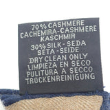 エルメス HERMES カレジェアン140 船乗りのタトゥー バンダナ スカーフ カシミヤ シルク ベージュ ネイビー レディース【中古】【Aランク】