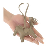 【中古】エルメス HERMES ロデオチャームPM バッグチャーム ラムスキン アニョーミロ ベージュマルファ B(2023年)刻印 レディース メンズ【Aランク】