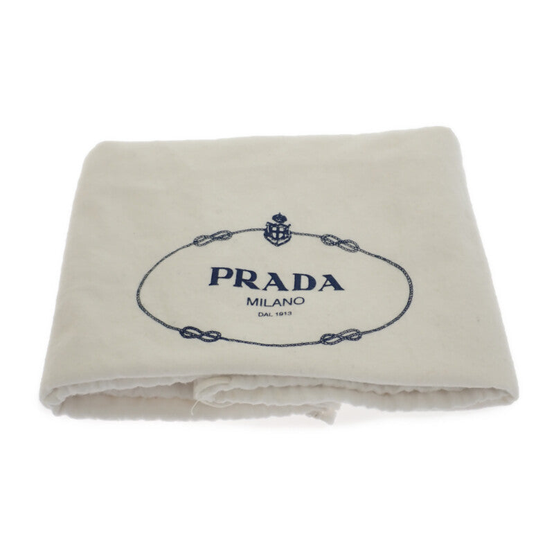 プラダ PRADA スモール クロシェ ラフィア風 1BG422 トートバッグ ビスコース ナチュラル レディース【中古】【Aランク】