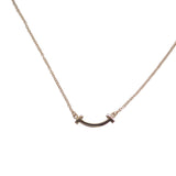 【中古】ティファニー TIFFANY&Co. K18PG Tスマイル ミニ ペンダント 62617721 ネックレス K18ピンクゴールド ピンクゴールド レディース【Aランク】