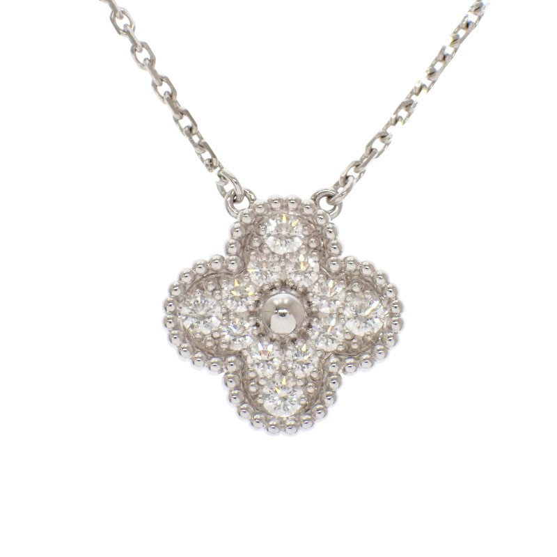ヴァンクリーフ&アーペル Van Cleef & Arpels ヴィンテージ アルハンブラ VCARA46100 ネックレス K18ホワイトゴールド ダイヤモンド レディース【中古】【Aランク】