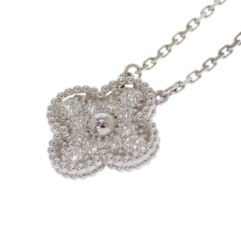 ヴァンクリーフ&アーペル Van Cleef & Arpels ヴィンテージ アルハンブラ VCARA46100 ネックレス K18ホワイトゴールド ダイヤモンド レディース【中古】【Aランク】
